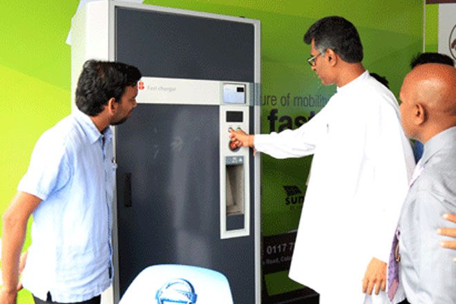 Sri Lanka launches first electric car charge center